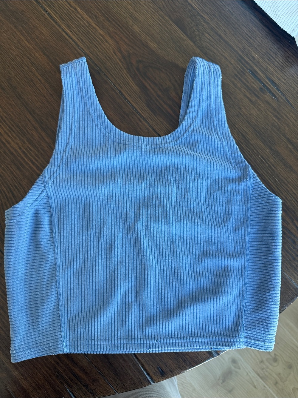 lululemon athletica Ribbed Crop Tank in Light Blue